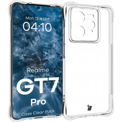Etui + 2x folia na ekran Bizon Case Clear Pack do Realme GT 7 Pro