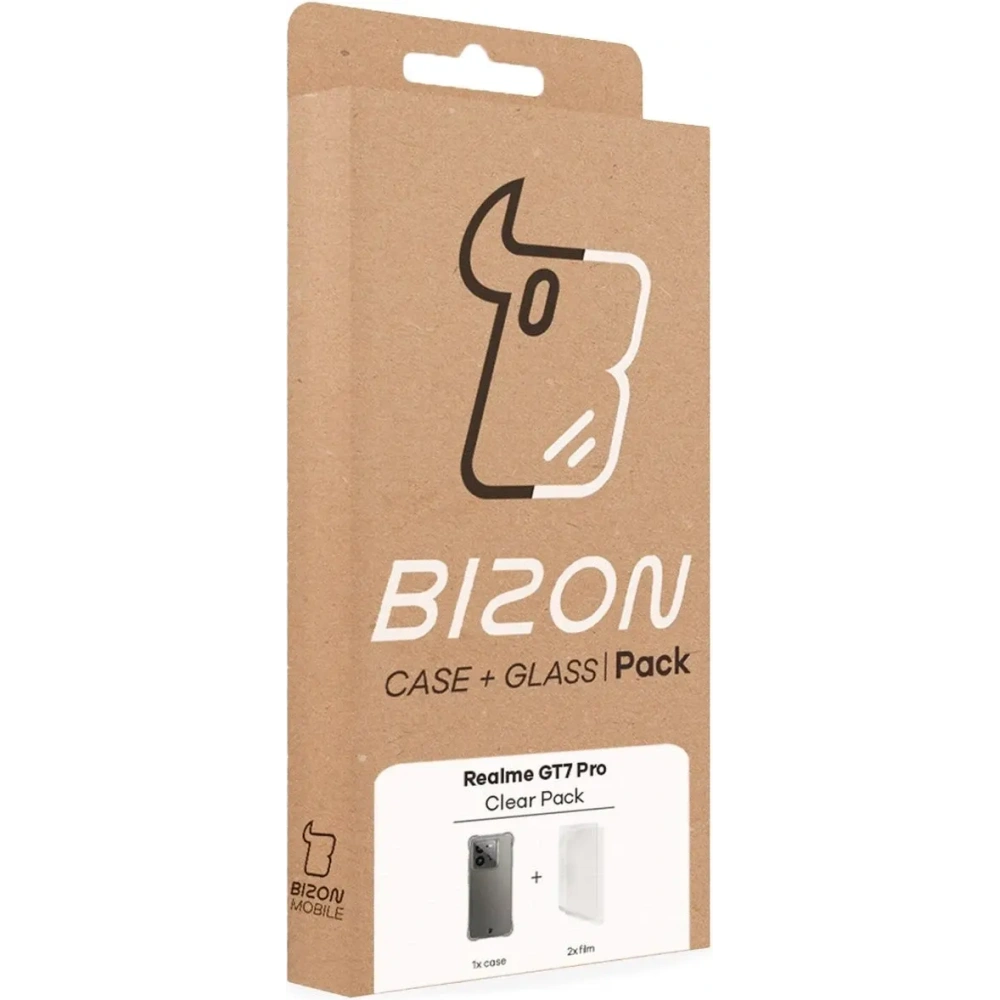 Hurtownia GSM - Etui + 2x folia na ekran Bizon Case Clear Pack do Realme GT 7 Pro - BIZ9395 - {ean13} - Hurt