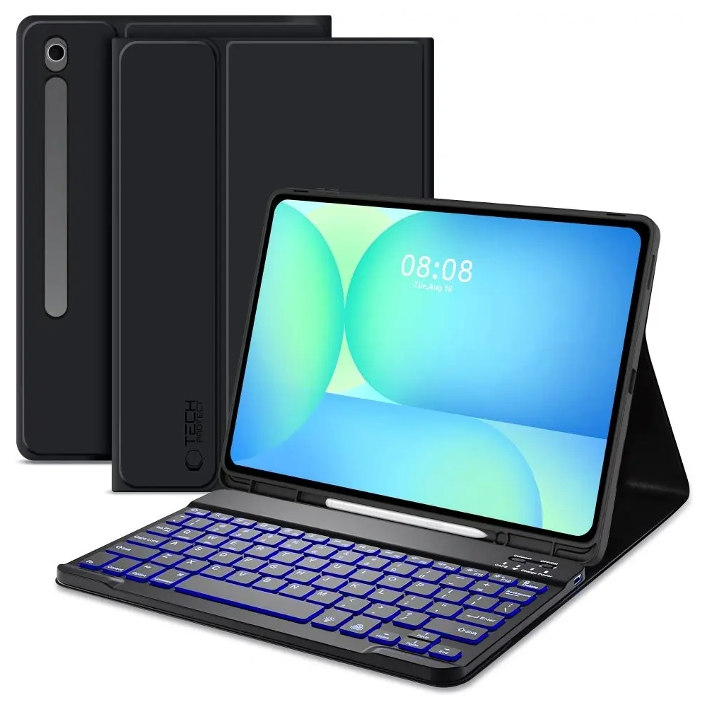 Hurtownia GSM - Tech-Protect SmartCase Pen + Tastatură Samsung Galaxy Tab S10 FE+ Plus 13.1 X620 / X626b Negru - THP4229 - {ean13} - Hurt