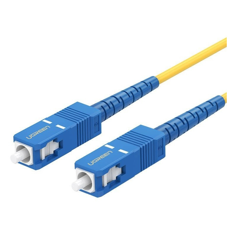 Ugreen Distributor - 6957303876648 - UGR390BLUYEL - UGREEN NW131 Fiber SC/UPC Cable patchcord simplex 3m (blue&yellow) - B2B homescreen