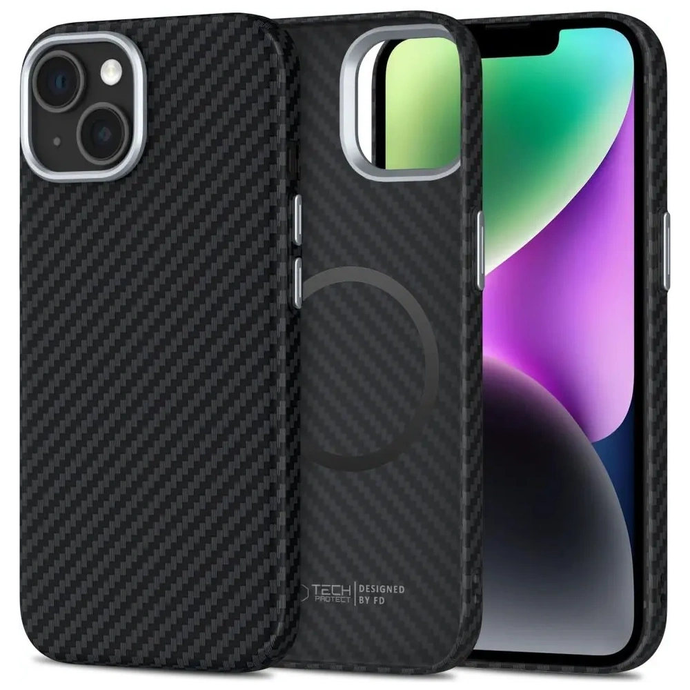 Hurtownia GSM - Tech-Protect Ion Carbon MagSafe Apple iPhone 14 fekete/ezüst - THP4235 - {ean13} - Hurt
