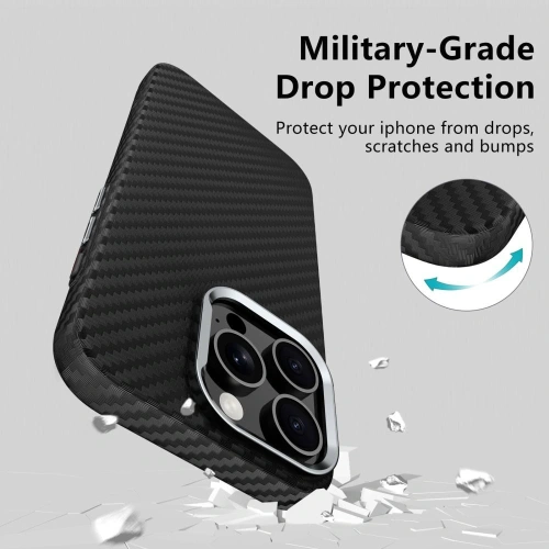 Etui Tech-Protect Ion Carbon MagSafe Samsung Galaxy S25 Ultra black/silver