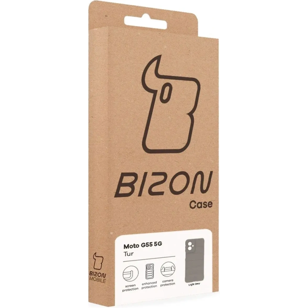 Wholesale Bizon Case Tur Motorola Moto G55 5G light gray - BIZ9396 - {ean13} - Hurt