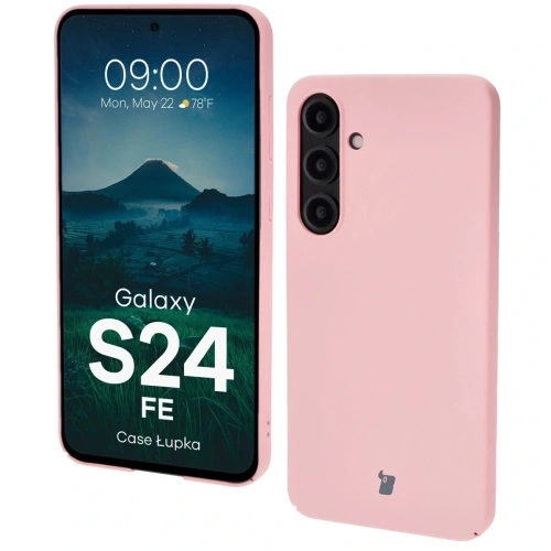 Etui Bizon Case Łupka do Samsung Galaxy S24 FE różowe