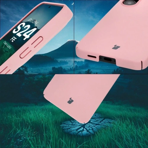 Etui Bizon Case Łupka do Samsung Galaxy S24 FE różowe