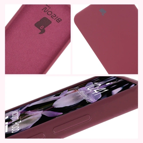 Silikonowe etui Bizon Soft Case do Xiaomi POCO X7 Pro ciemnofioletowe