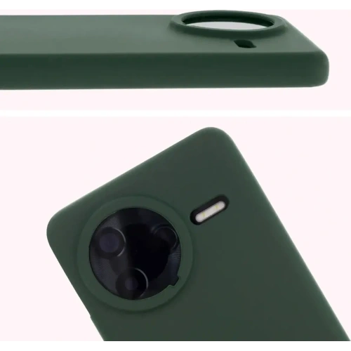 Silikonowe etui Bizon Soft Case do Xiaomi POCO F7 Pro ciemnozielone