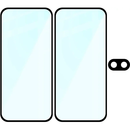 2x szkło na ekran + szkło na aparat Bizon Edge 2 Pack do Pixel 9a