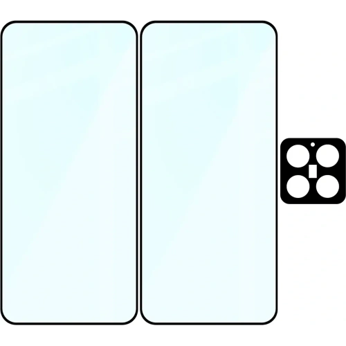 2x szkło na ekran + szkło na aparat Bizon Edge 2 Pack do Xiaomi 15