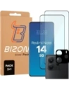 Bizon Edge 2 Pack 2x gehärtetes Glas + Linsenschutz für Xiaomi Redmi Note 14 5G