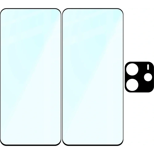 2x szkło na ekran + szkło na aparat Bizon Edge 2 Pack do Xiaomi Redmi Note 14 5G
