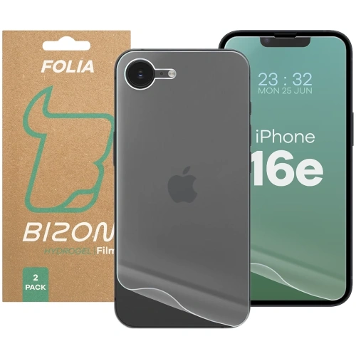 Folia hydrożelowa na tył i przód Bizon Glass Hydrogel Pack do Apple iPhone 16e