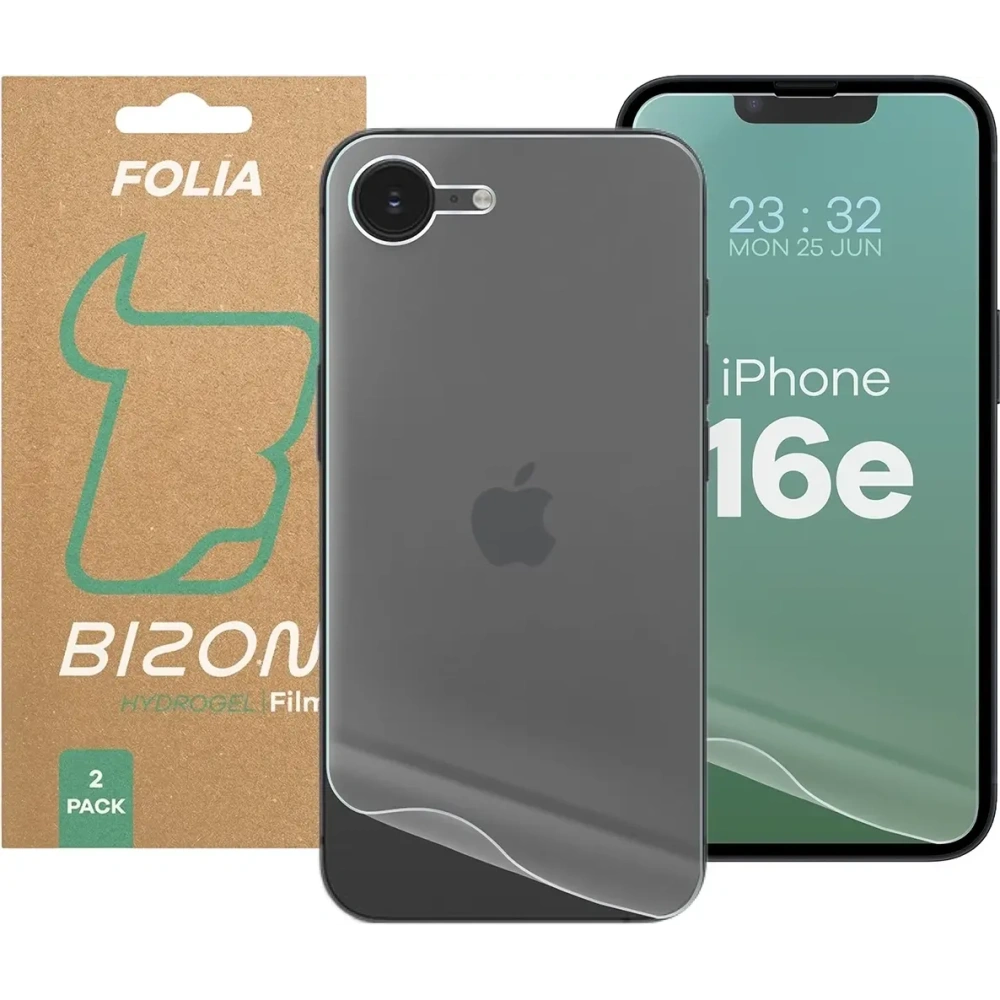 Hurtownia GSM - Folia hydrożelowa na tył i przód Bizon Glass Hydrogel Pack do Apple iPhone 16e - BIZ9413 - {ean13} - Hurt