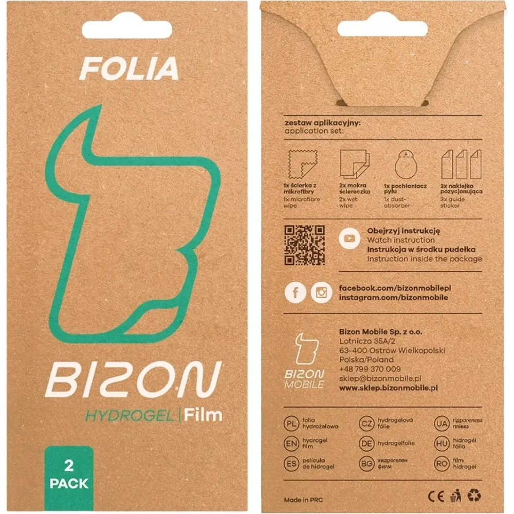 Hurtownia GSM - Bizon Glass Hydrogel Csomag Apple iPhone 16e - BIZ9413 - {ean13} - Hurt
