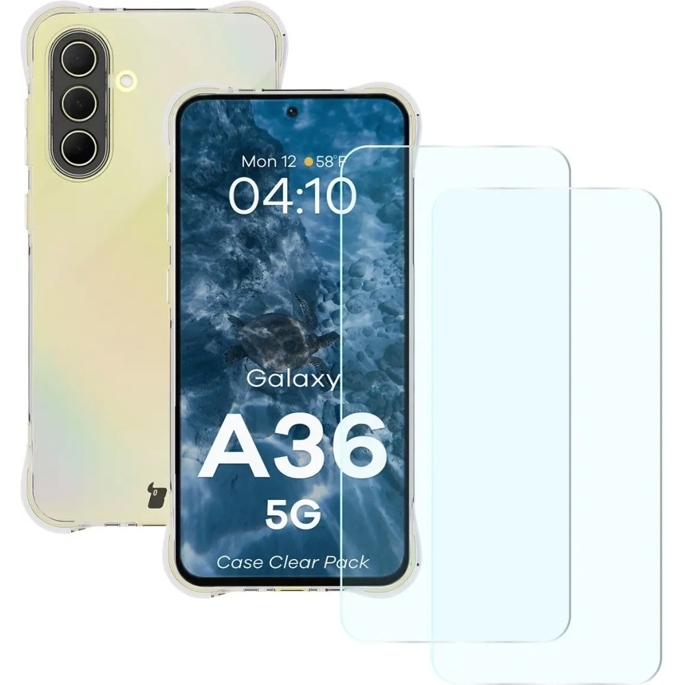 Hurtownia GSM - Bizon Case Clear Pack Hülle + 2x Displayschutzglas für Samsung Galaxy A36 5G - BIZ9414 - {ean13} - Hurt