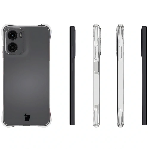 Etui + 2x szkło na ekran Bizon Case Clear Pack do Motorola Moto E15
