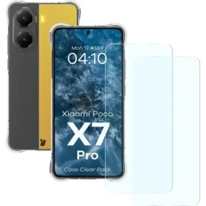 Hurtownia GSM - Bizon Case Clear Pack Hülle + 2x Displayschutzglas Xiaomi POCO X7 Pro - BIZ9417 - {ean13} - Hurt