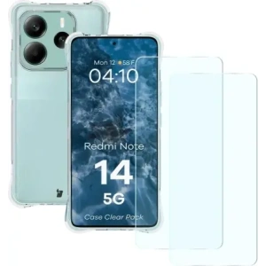 Hurtownia GSM - Bizon Case Clear Pack Hülle + 2x Displayschutzglas für Xiaomi Redmi Note 14 5G - BIZ9418 - {ean13} - Hurt