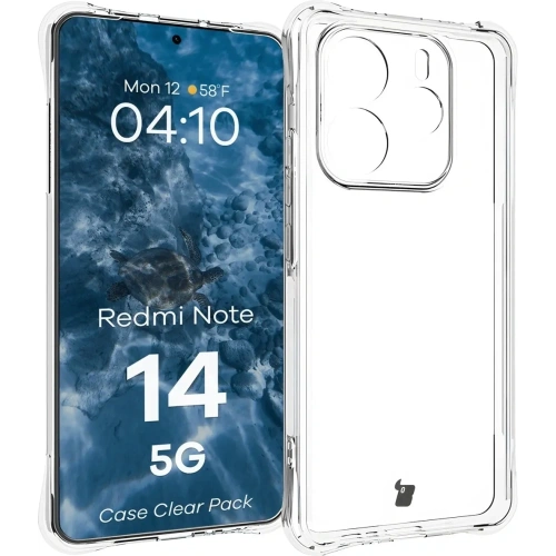 Etui + 2x szkło na ekran Bizon Case Clear Pack do Xiaomi Redmi Note 14 5G