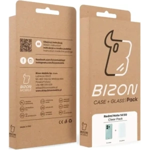 Hurtownia GSM - Etui + 2x szkło na ekran Bizon Case Clear Pack do Xiaomi Redmi Note 14 5G - BIZ9418 - {ean13} - Hurt