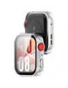 Etui ze szkłem do zegarka Bizon Case+Glass Watch do Huawei Watch Fit 4 satynowo srebrne
