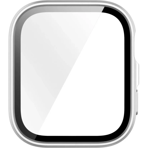 Etui ze szkłem do zegarka Bizon Case+Glass Watch do Huawei Watch Fit 4 satynowo srebrne