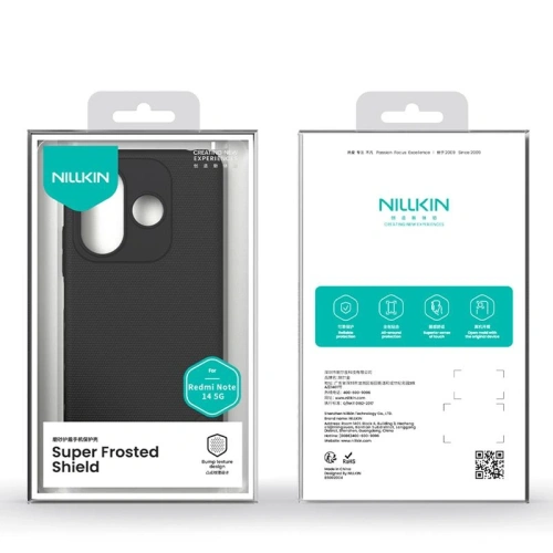 Etui Nillkin Super Frosted Shield Xiaomi Redmi Note 14 5G, Black / Czarny