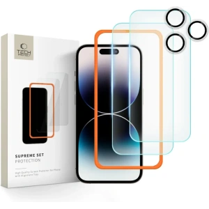 Wholesale [CR] Tech-Protect Supreme Set Tempered Glass for Apple iPhone 16 Pro Max Clear [3 PACK] - OT-899 - {ean13} - Hurt