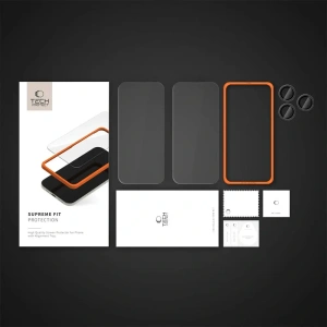 Wholesale [CR] Tech-Protect Supreme Set Tempered Glass for Apple iPhone 16 Pro Max Clear [3 PACK] - OT-899 - {ean13} - Hurt