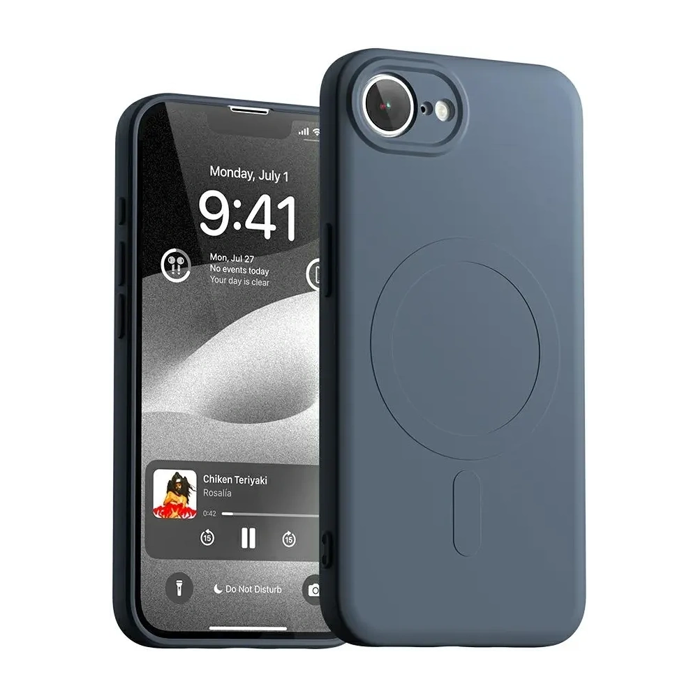 Wholesale Mercury Semi-Silicone MagSafe Case Apple iPhone 16e navy blue - MCR8 - {ean13} - Hurt