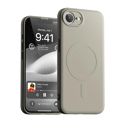 Etui Mercury Semi-Silicone MagSafe do Apple iPhone 16e kamienny