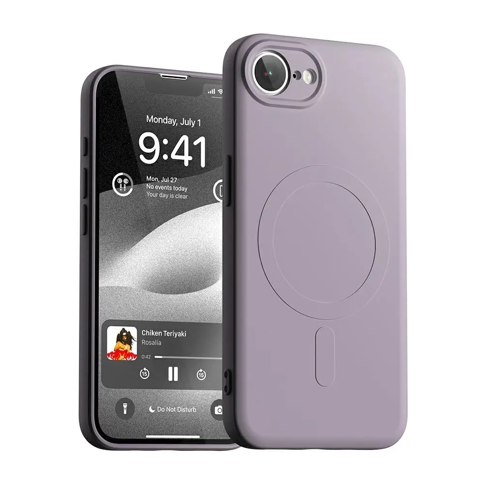 Etui Mercury Semi-Silicone MagSafe do Apple iPhone 16e lawendowy