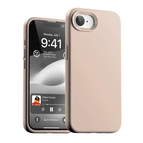 Etui Mercury Silicone do Apple iPhone 16e różowo-piaskowy