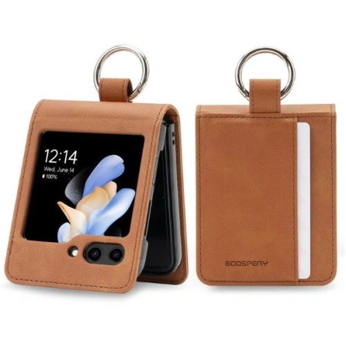 Etui Mercury Basic Diary do Samsung Galaxy Z Flip6 / 7 FE jasnobrązowy