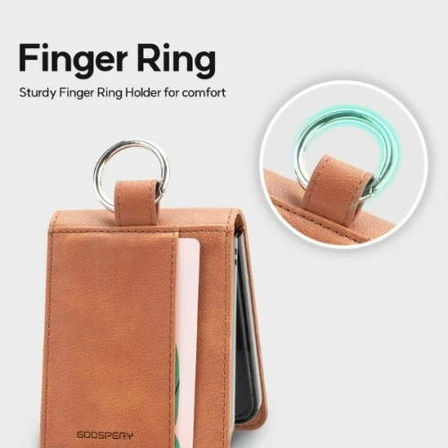 Etui Mercury Basic Diary do Samsung Galaxy Z Flip6 / 7 FE jasnobrązowy