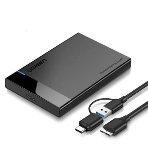 UGREEN US221 SATA External Drive Enclosure HDD 2,5", USB 3.0 + USB-C to micro USB 3.0
