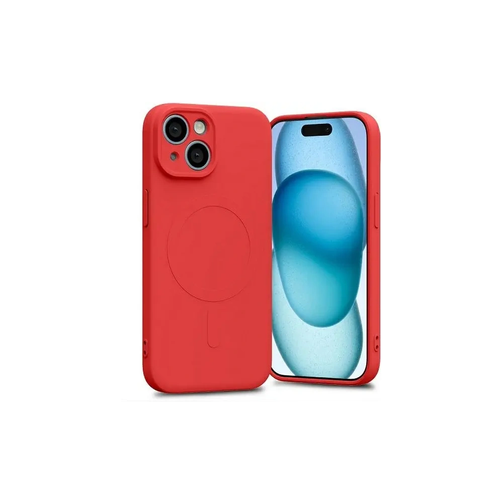 Hurtownia GSM - Mercury MagSafe Fél-Szilikon Tok Apple iPhone 15 piros - MCR188 - {ean13} - Hurt