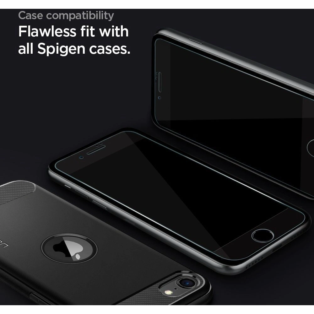 Hurtownia GSM - Tvrzené sklo Spigen GLAS.tR Slim Apple iPhone SE 2022/SE 2020/8/7 černé [2 PACK] - SPN1160BLK - {ean13} - Hurt