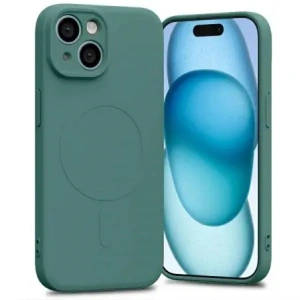 Wholesale Mercury MagSafe Semi-Silicone Case Apple iPhone 15 green - MCR193 - {ean13} - Hurt