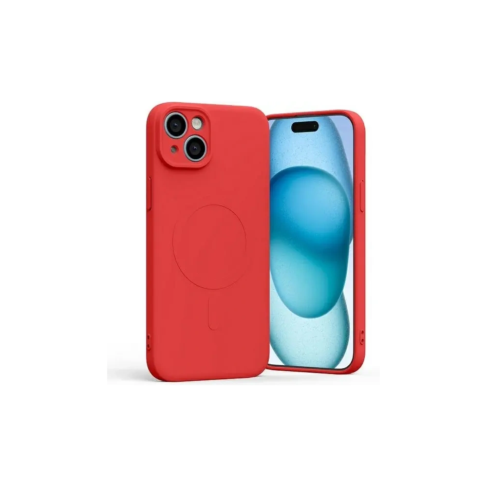 Wholesale Mercury MagSafe Semi-Silicone Case Apple iPhone 15 Plus red - MCR195 - {ean13} - Hurt