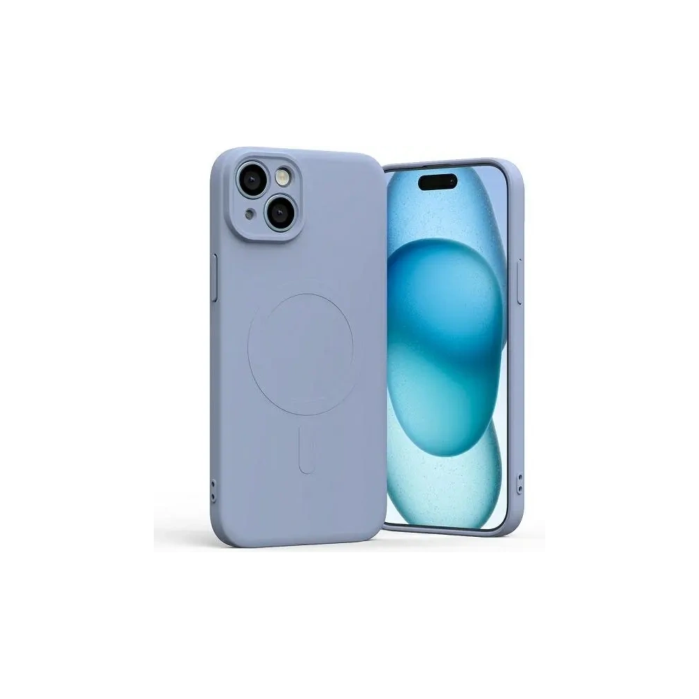 Wholesale Mercury MagSafe Semi-Silicone Case Apple iPhone 15 Plus lavender - MCR196 - {ean13} - Hurt