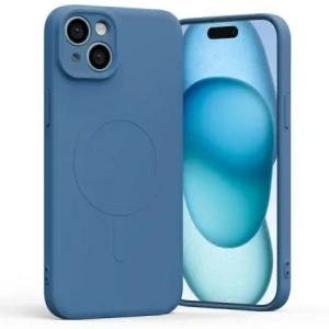 Wholesale Mercury MagSafe Semi-Silicone Case Apple iPhone 15 Plus blue - MCR198 - {ean13} - Hurt