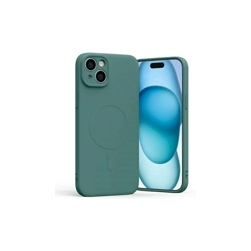 Wholesale Mercury MagSafe Semi-Silicone Case Apple iPhone 15 Plus green - MCR199 - {ean13} - Hurt