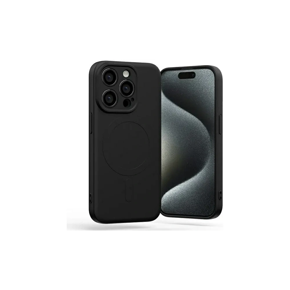 Wholesale Mercury MagSafe Semi-Silicone Case Apple iPhone 15 Pro black - MCR200 - {ean13} - Hurt