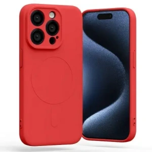 Wholesale Mercury MagSafe Semi-Silicone Case Apple iPhone 15 Pro red - MCR201 - {ean13} - Hurt