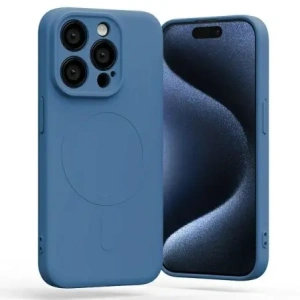 Wholesale Mercury MagSafe Semi-Silicone Case Apple iPhone 15 Pro blue - MCR204 - {ean13} - Hurt