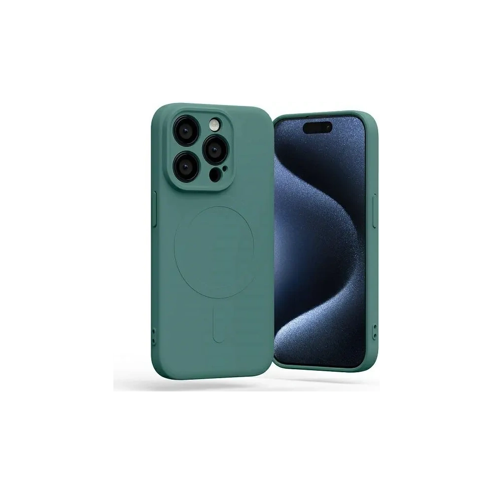 Hurtownia GSM - Mercury MagSafe Fél-szilikon Tok Apple iPhone 15 Pro zöld - MCR206 - {ean13} - Hurt