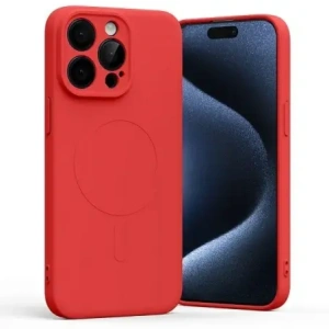 Wholesale Mercury MagSafe Semi-Silicone Case Apple iPhone 15 Pro Max red - MCR208 - {ean13} - Hurt