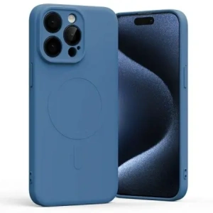 Hurtownia GSM - Carcasă semi-siliconică Mercury MagSafe pentru Apple iPhone 15 Pro Max, albastră - MCR210 - {ean13} - Hurt