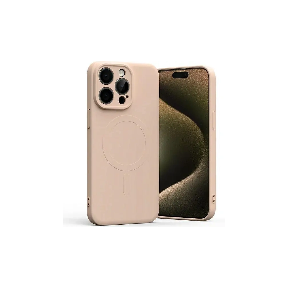Hurtownia GSM - Carcasă Semi-Siliconică Mercury MagSafe pentru Apple iPhone 15 Pro Max roz nisipos - MCR211 - {ean13} - Hurt